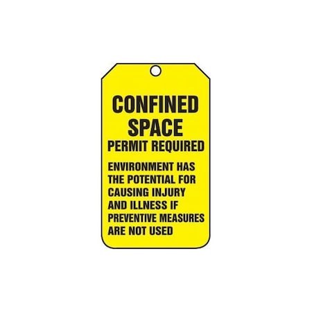 Accuform Danger, PF-Cardstock, 3-1/4 in Width, 1/4 in Height, , 5 PK TSS822PTM
